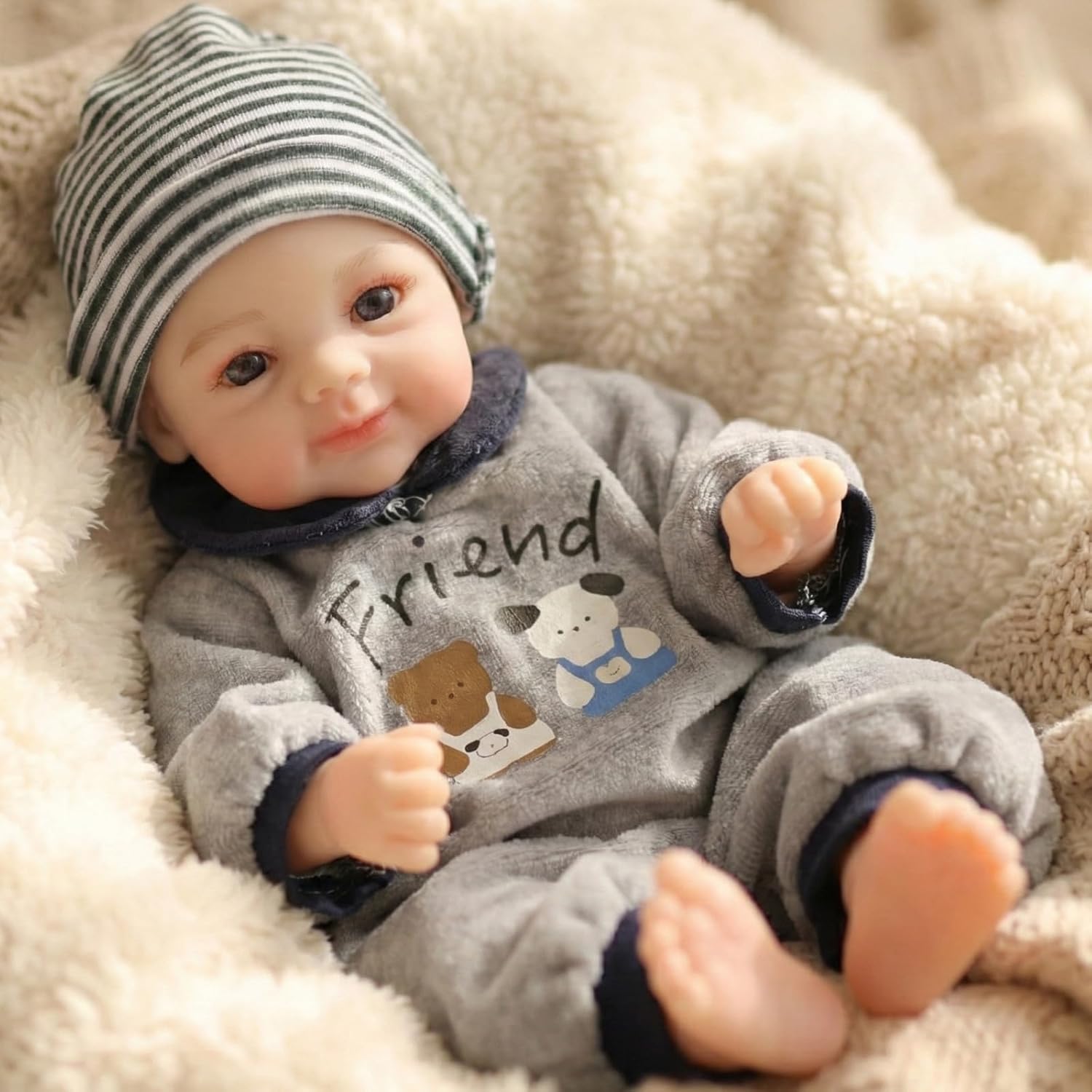 Silicone Baby Doll, 12 Inch Full Body Platinum Silicone Reborn Baby Doll with Accessories Set, 2 Lb Weighted, Realistic Feel, Heartfelt Gift for Kids and Collectors, Ages 3+