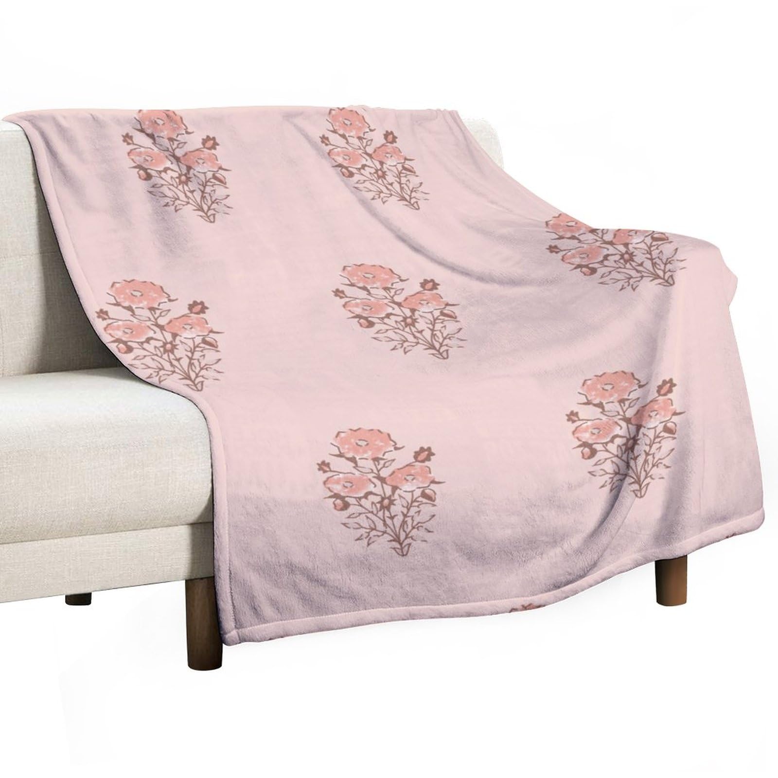 Couverture polaire motif floral, le cadeau de naissance et d'anniversaire idéal
