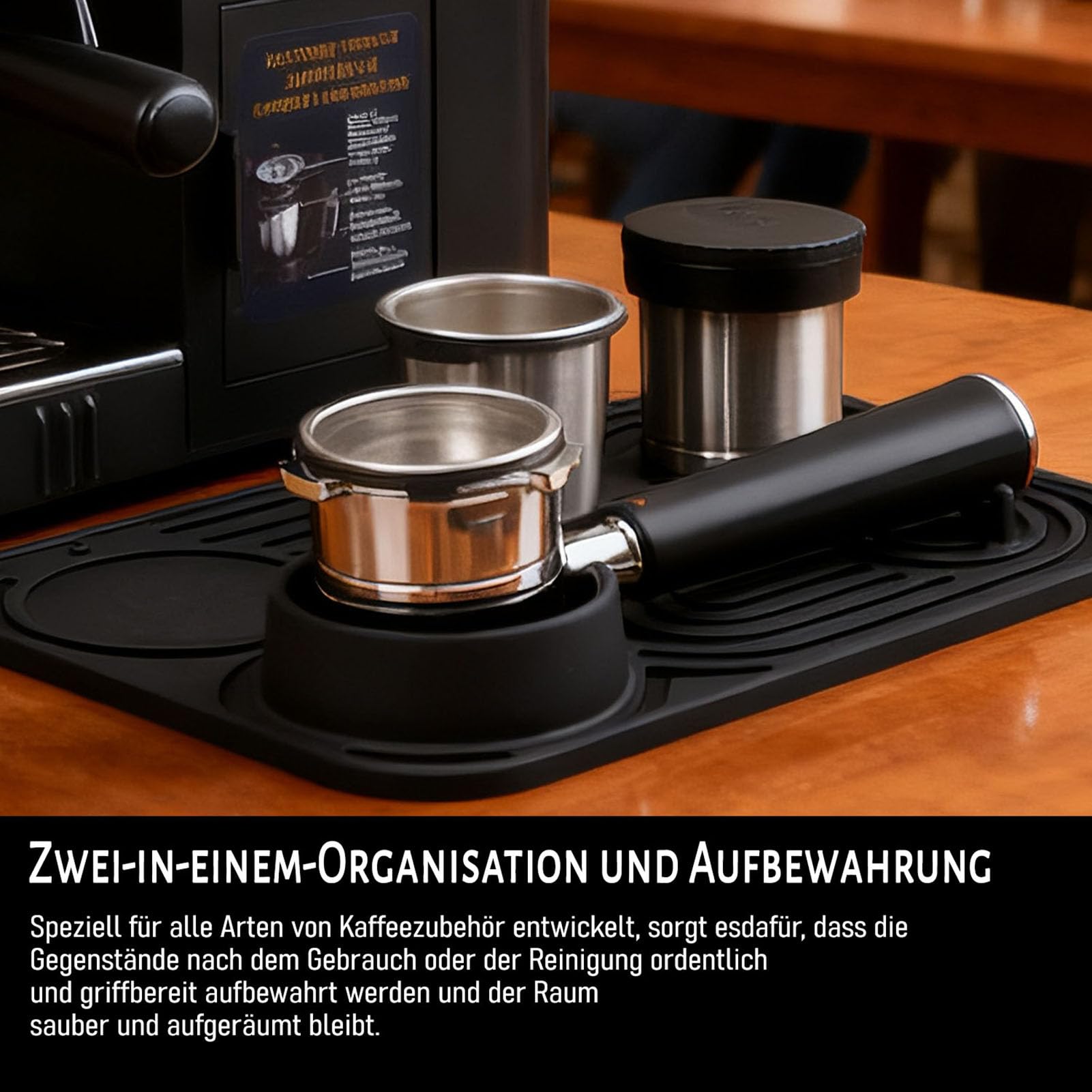HAIWILL 3 Stück Barista Zubehör für Ninja Luxe Premier ES601EU/ES701EU, Unterlage Kaffeemaschine+ Tamperstation+ Obermatte für Ninja Luxe Cafe Zubehör, 60x40 cm Silikonmatte Kaffeemaschine