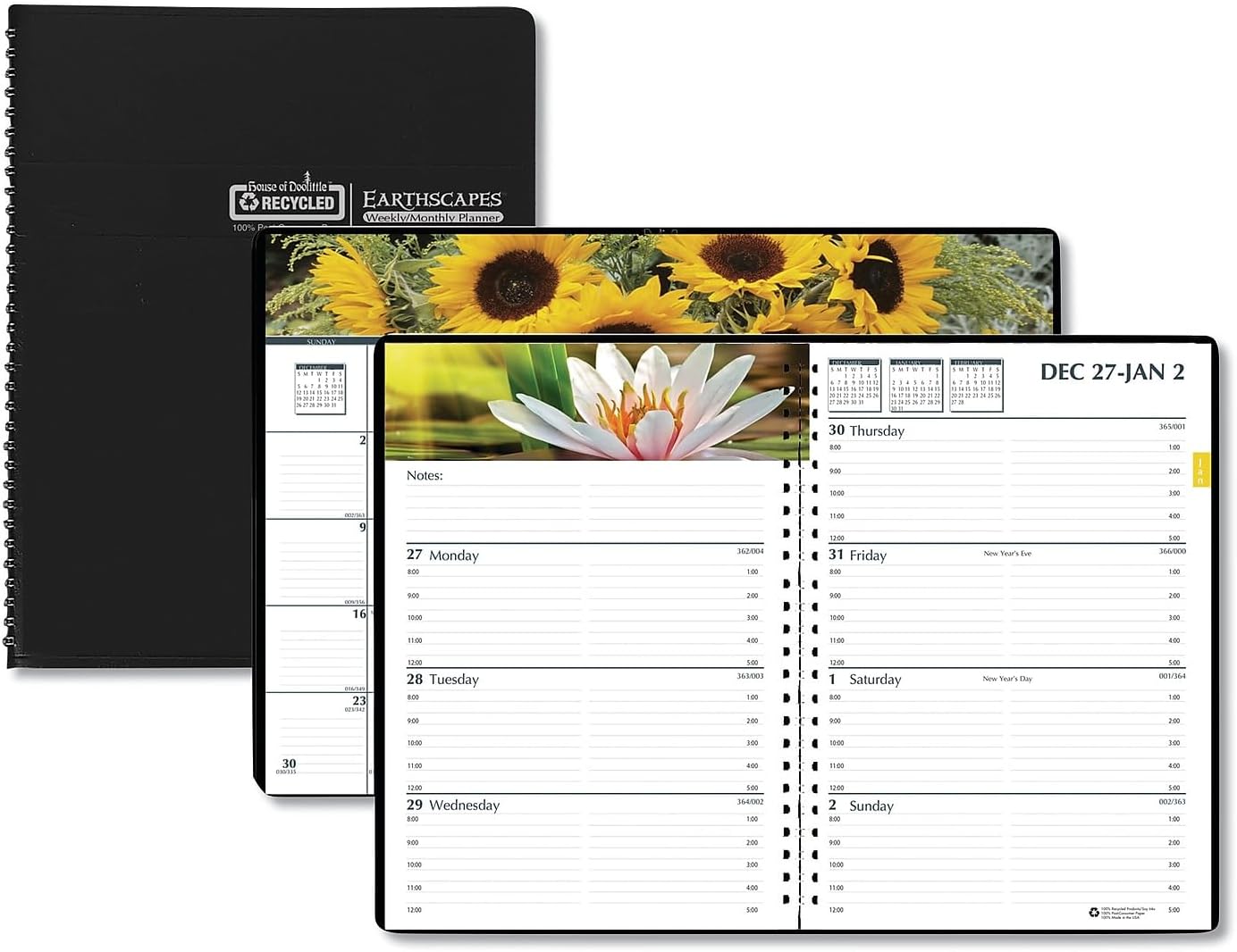 House of Doolittle 2024 Weekly and Monthly Planner Calendar, Earthscapes Gardens, 7 x 10 Inches, January - December (HOD294632-24)