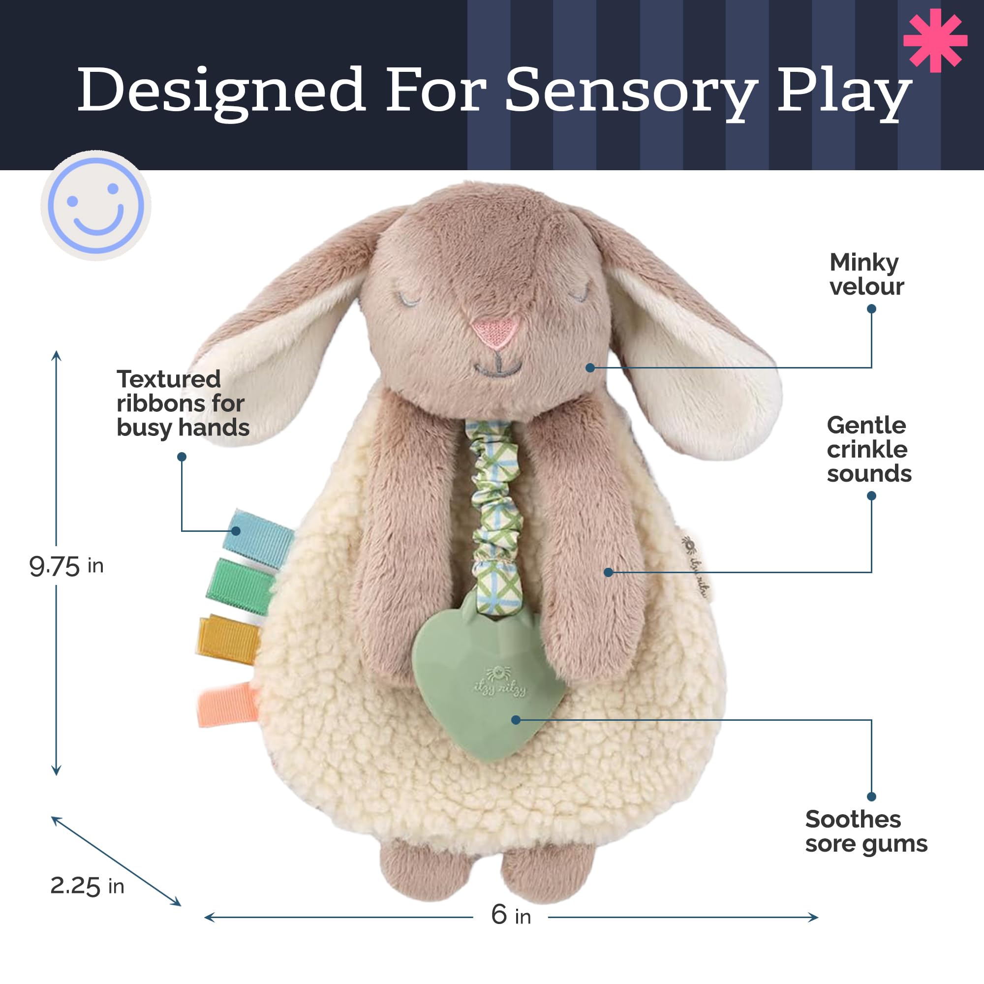 Amazon.com : Itzy Ritzy - Itzy Lovey Including Teether - Baby