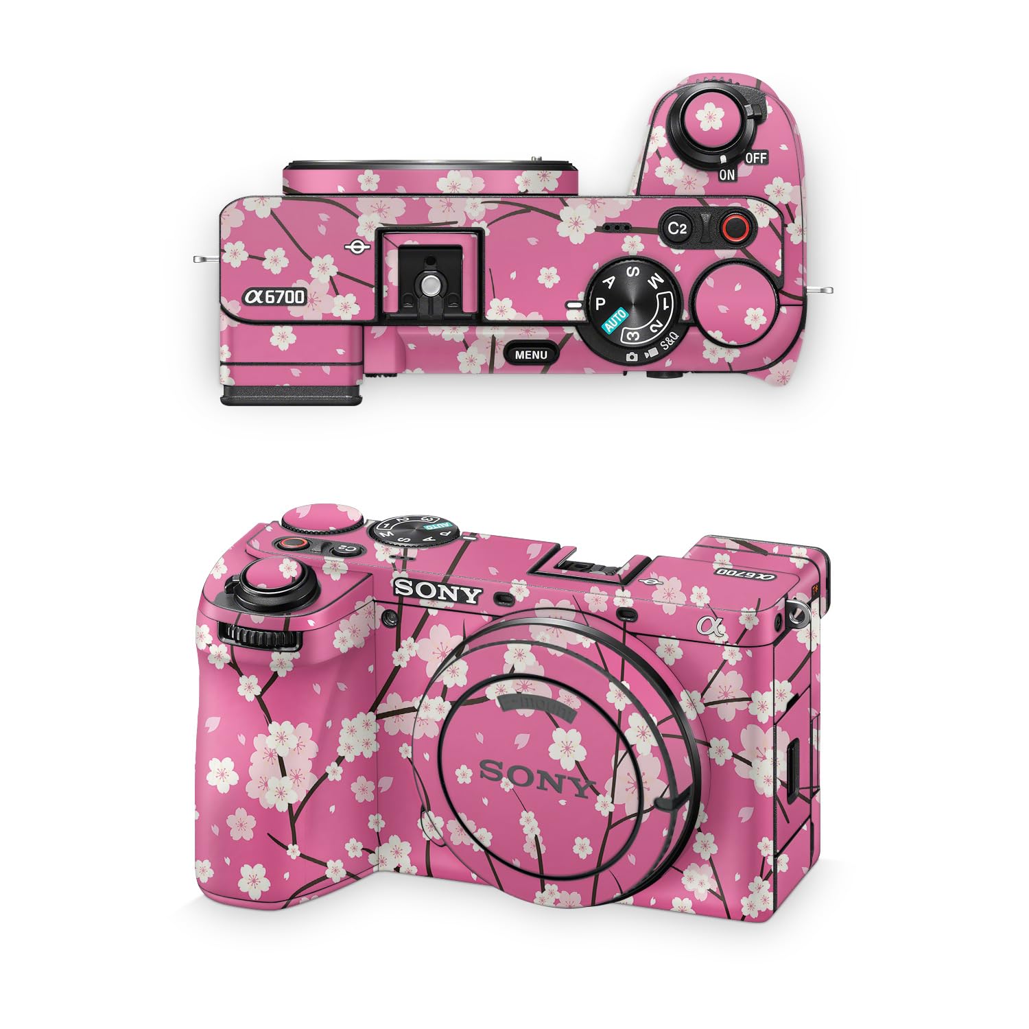 Camera Skin Compatible with Sony A6700 Mirrorless Camera (2023) - Sakura Pink - Premium 3M Vinyl Protective Wrap Decal Cover - Easy to Apply | Crafted in the USA by MightySkins