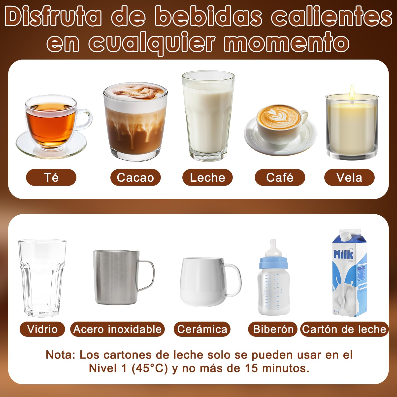 Calentador Tazas Calentador de Taza Café,con 4 Ajustes Temperatura,Horario de 2 a 8 Horas,Apagado Automático de 8 Horas,Calentador de Café para Oficina, para Café, Té, Leche, Vela, Bebidas