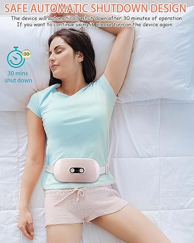 Miniatura 6 de BELTLY Almohadilla térmica inalámbrica con 4 niveles de calor y 4 modos de masaje, dispositivo de cinturón de cintura de calentamiento rápido