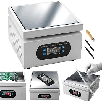 Heating Plate Digital LED Hotplate Microcomputer Electric Heating Plate 500 W 150 x 150 mm Laboratory Heating Plate Scientific Laboratory Equipment Laboratory Supplies Electric Soldering Heating Plate Welder Heating Plate