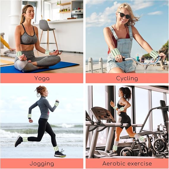 TOPESCT Adjustable Wrist Weights - Set of 2 (1lb Each) | Wearable Wrist & Ankle Weights Bracelet for Yoga, Dance, Barre, Pilates, Cardio, Aerobics, Walking