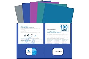 PANDRI Two Pocket Folders 100 Pack: Your Go-to Office Essential for Effortless Organization