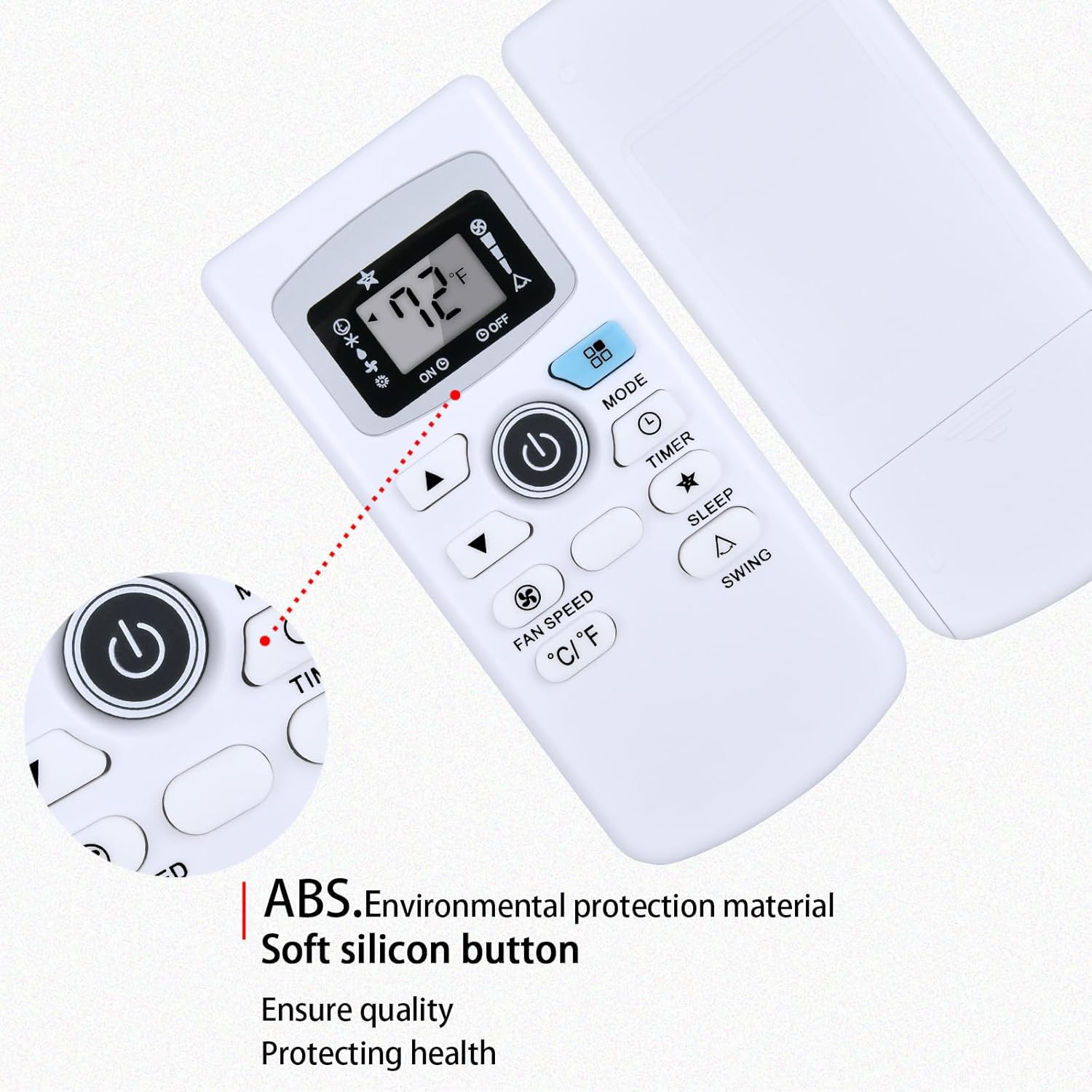 Replacement Remote Control fit for Black Decker Portable Air Conditioner BPACT08 BPACT08WT BPACT10 BPACT10HWT BPACT10WT BPACT12H BPACT12HWT BPACT12WT BPACT14H BPACT14HWT BPACT14WT image 3 of 7 B0DHKWGB97