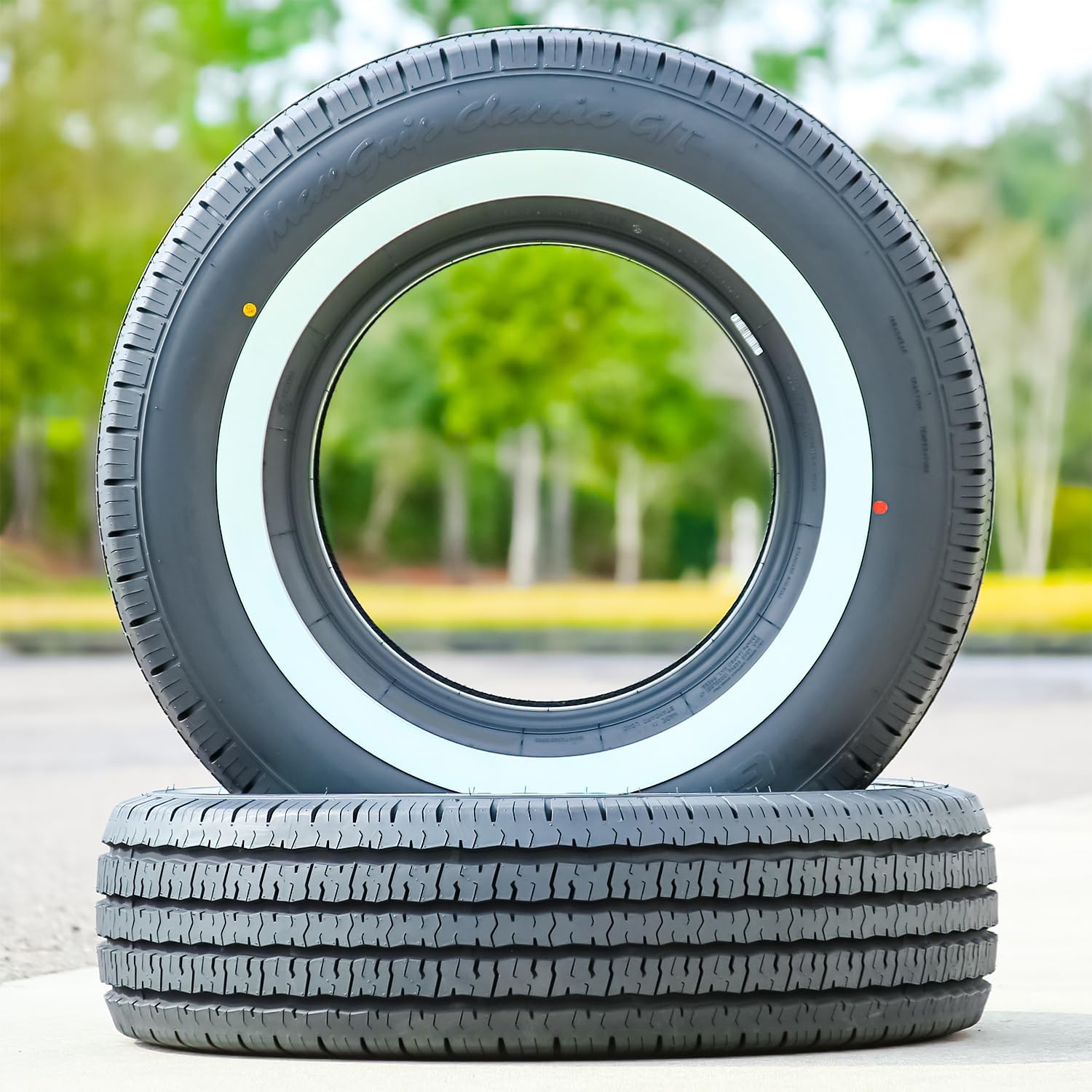 Gripmax MaxGrip Classic G/T Passenger Car All-Season Touring Radial Tire-185/70R15 185/70/15 185/70-15 89H Load Range SL 4-Ply WSW White Side Wall