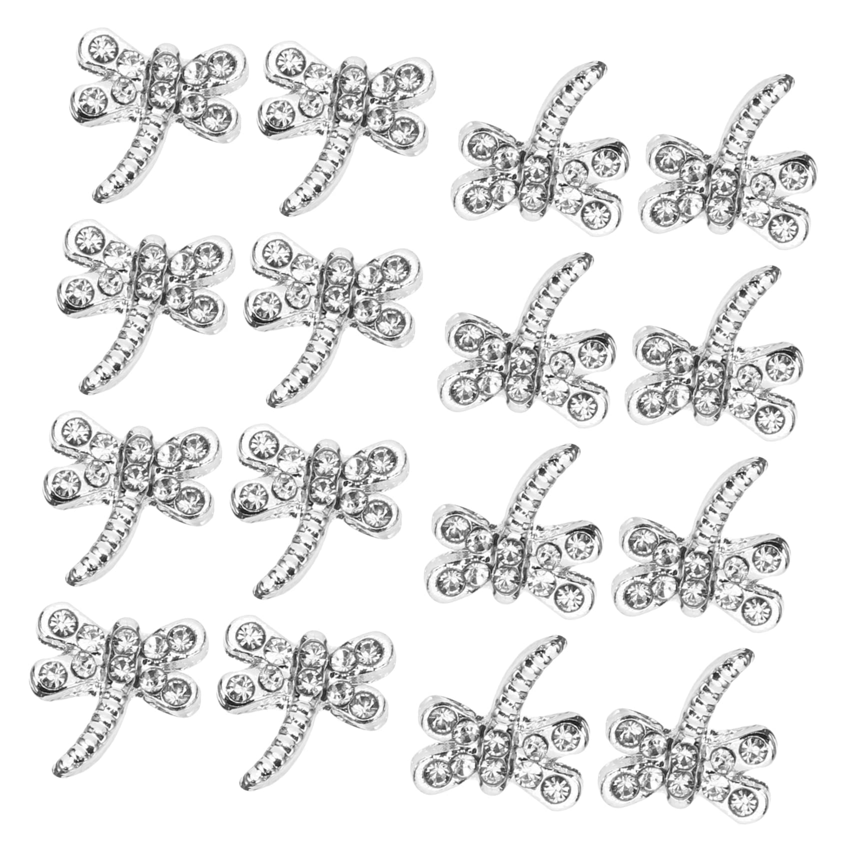 FOMIYES 5 Set Di Ciondoli Per Unghie Con Strass Set Di Ciondoli Creativi Per Nail Art A Forma Di Libellula Per Manicure 20 Pezzi * 5