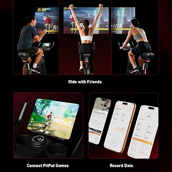 DeerRun Exercise Bike, Indoor Cycling Bike with Adjustable Magnetic Resistance, Low-Noise Belt Drive Stationary Bike for Home Cardio, 300 lb Capacity, Device Mount & LCD Monitor
