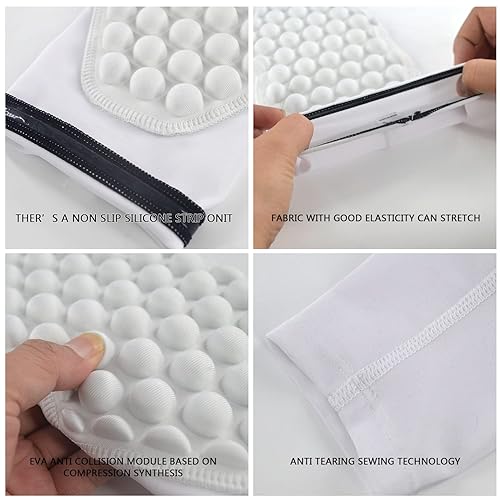 Miniatura 5 de Crash Pad - Rodilleras de baloncesto para niños y jóvenes, coderas, rodilleras de patas largas anticolisión, equipo de protección para voleibol,