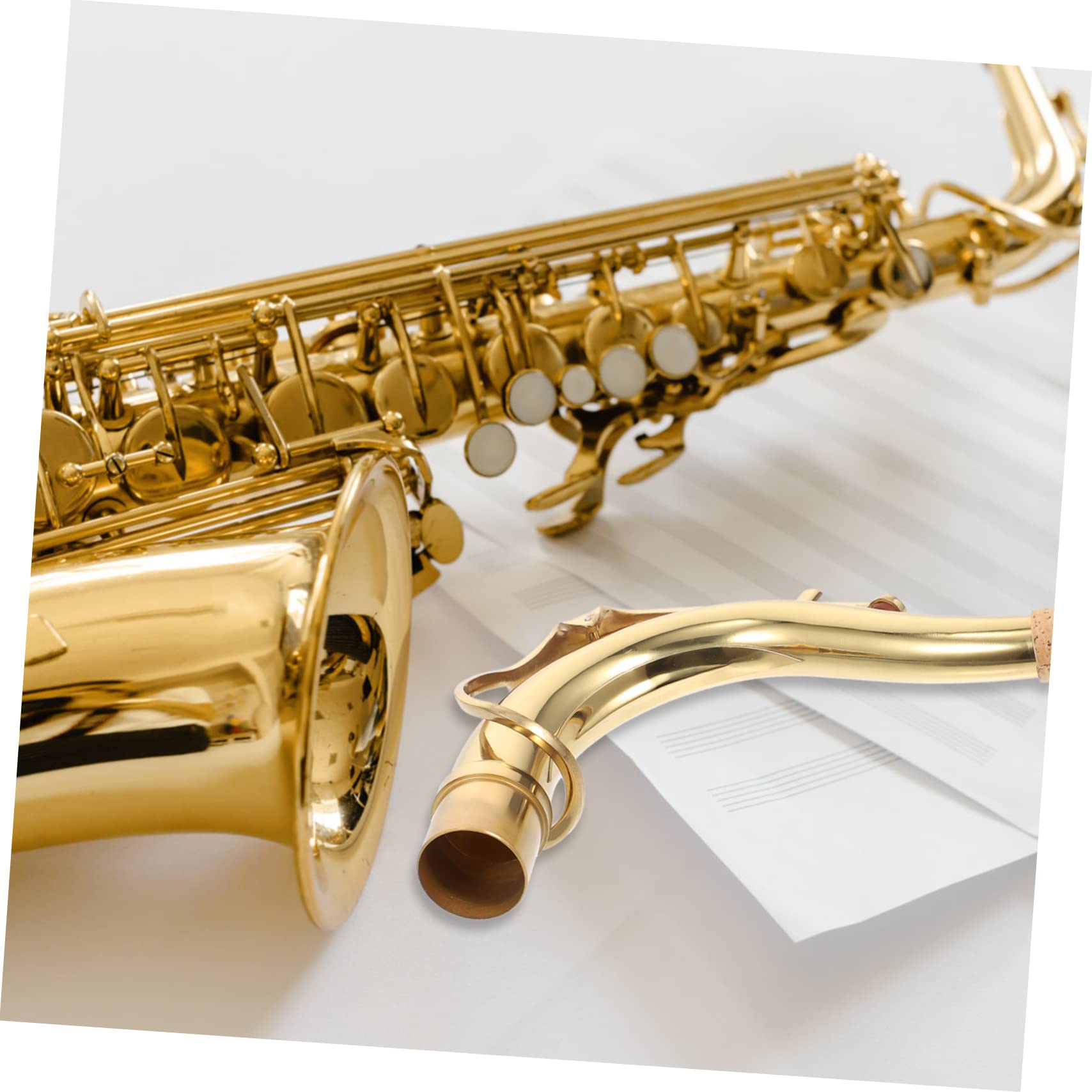 Saxophone Curvo di Ricambio in Ottone Dorato, 1 Pezzo | Parte per Strumenti Musicali, Uso su Sax Contralto in Si Bemolle, Profilo Professionale
