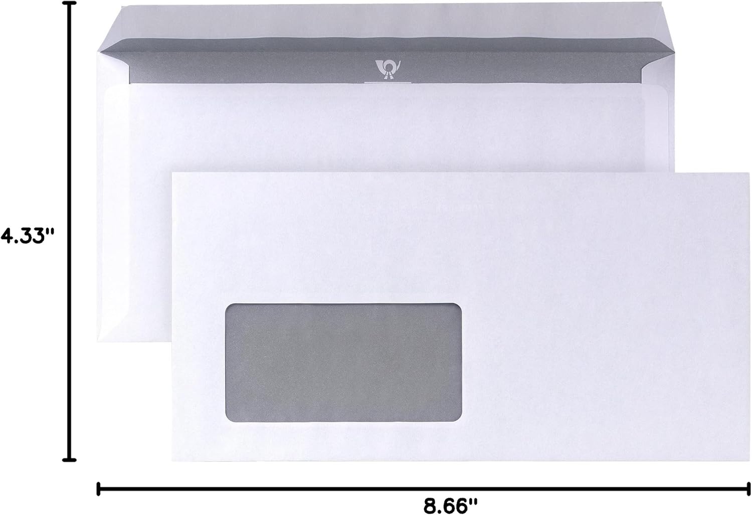 Post 02720150 Envelope DIN Long 110 x 220 mm 80 g White with Window, Pack of 1000