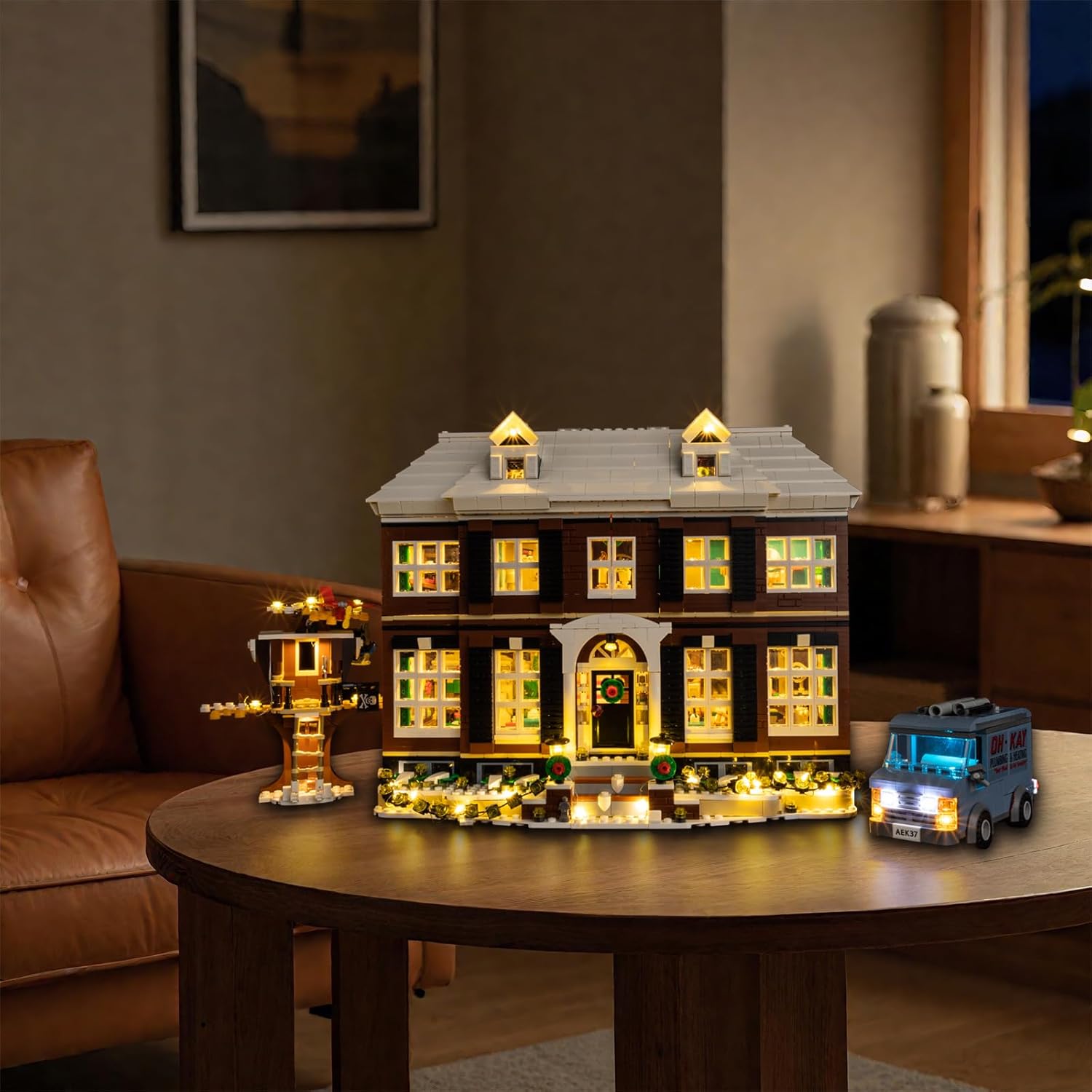 Nitemode LED Light Kit Compatible with Lego Home Alone House 21330 – Upgraded Layered Lighting Design, Accessories for Display ((JUST Lights)