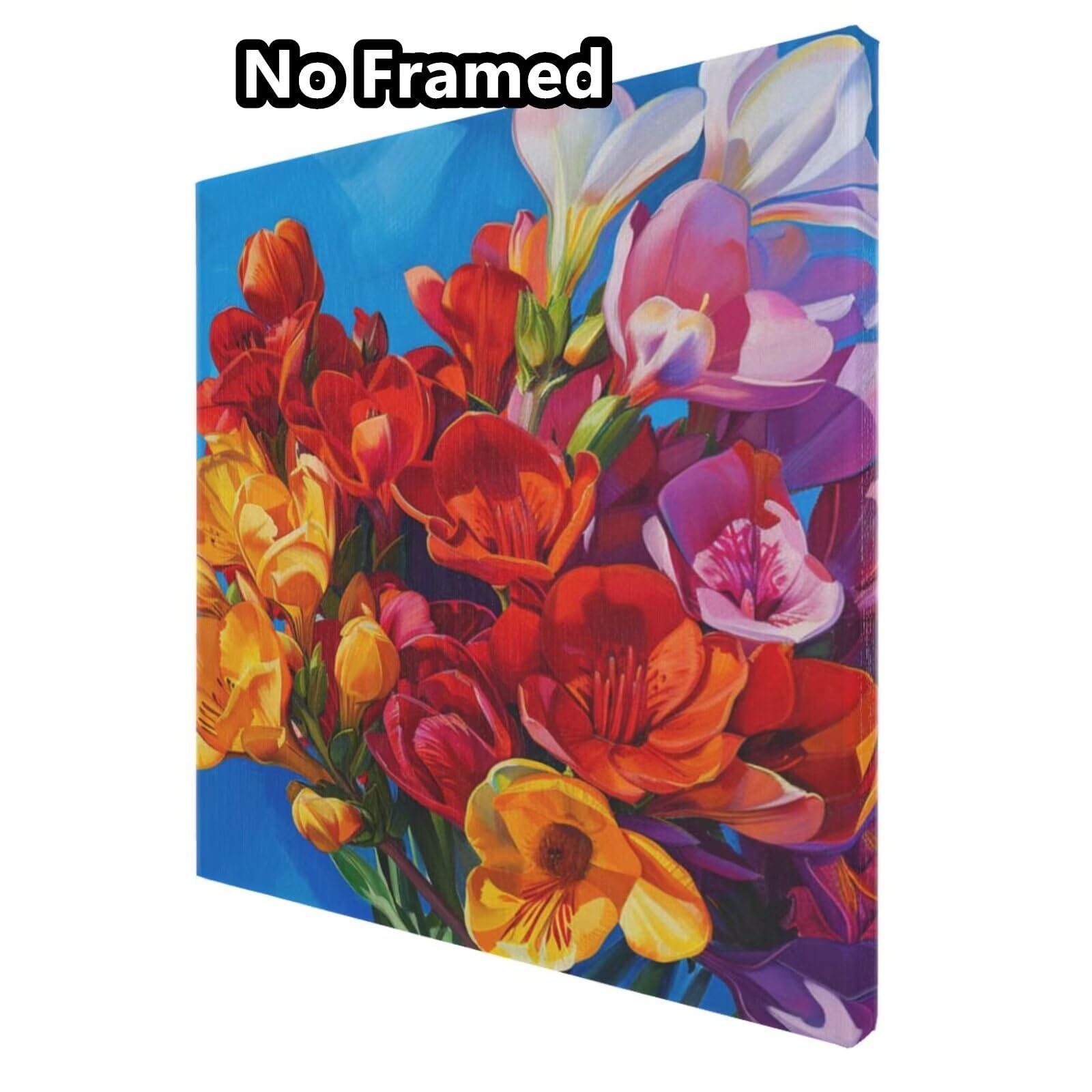Malen nach Zahlen Set für Erwachsene, Tulpe, Blumen Malen nach Zahlen für Anfänger, Acryl-Peinture a Numero mit 6 Pinseln, DIY-Ölgemälde, Kunsthandwerk für Wanddekoration – (65 x 65 cm, rahmenlos)
