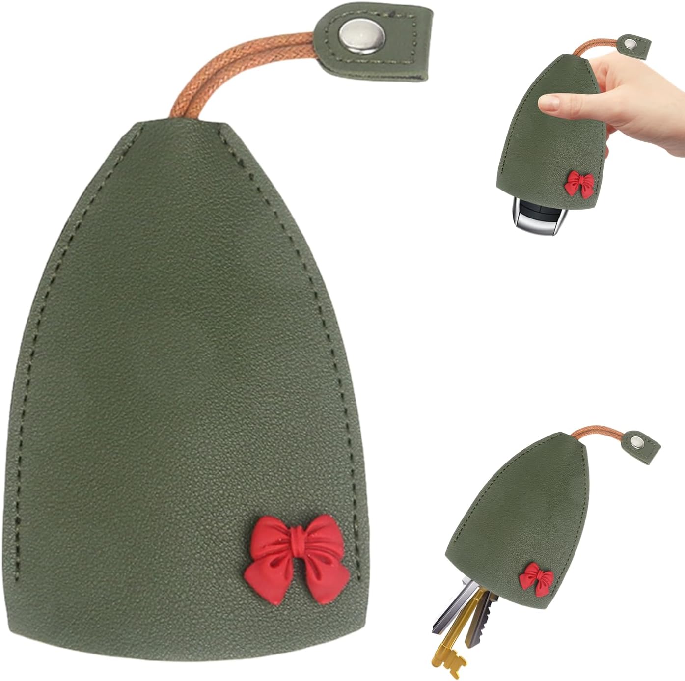 Pull Out Key Cases,PU Leather Pull Out Car Key Case,Large Capacity Key Wallets Housekeepers,Cute Creative Pull Out Car Key Sleeve Car Key Protection For Men Women,New Car Gift