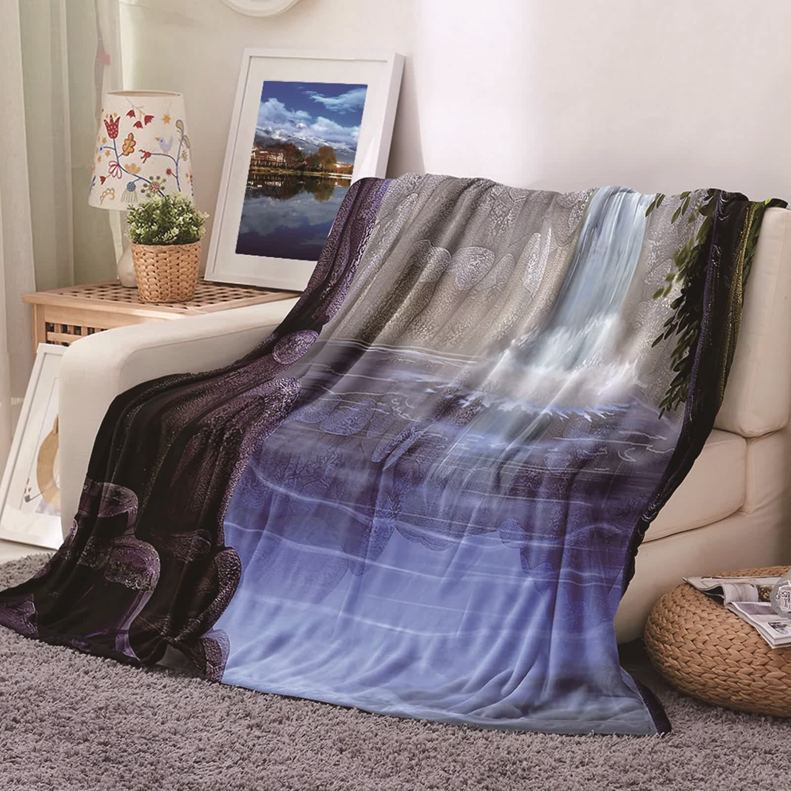 Couverture polaire flannel de qualité supérieure KnSam plaid doux