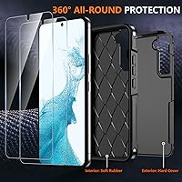 Vista 4 de SPIDERCASE Funda para Samsung Galaxy S22, [protección contra caídas de grado militar de 10 pies], paquete de 2