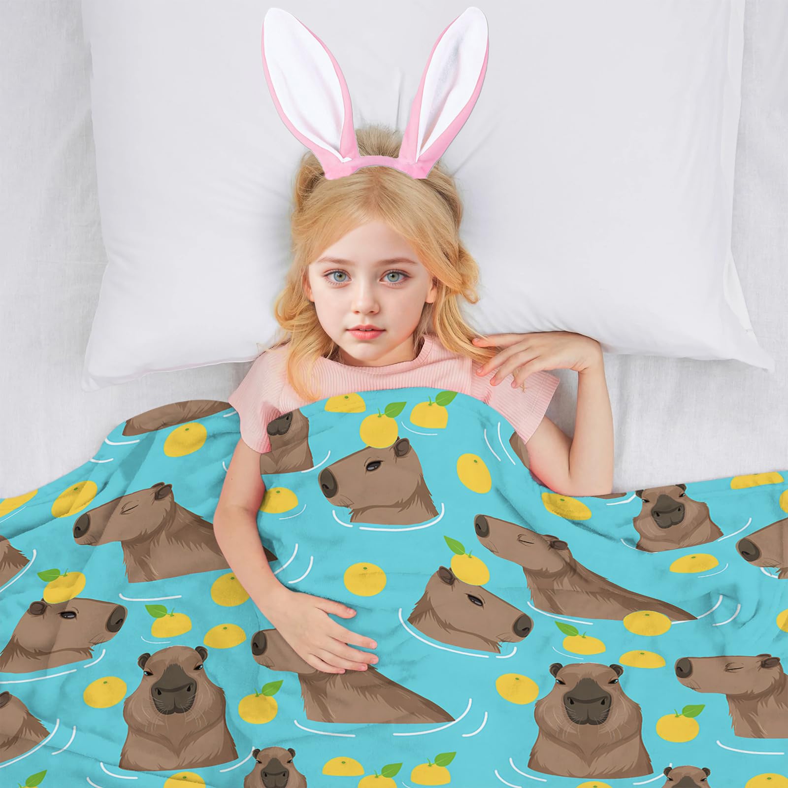 Gaakvrr Capybara Blankets for Kids Capybara Throw Blanket - Image 3