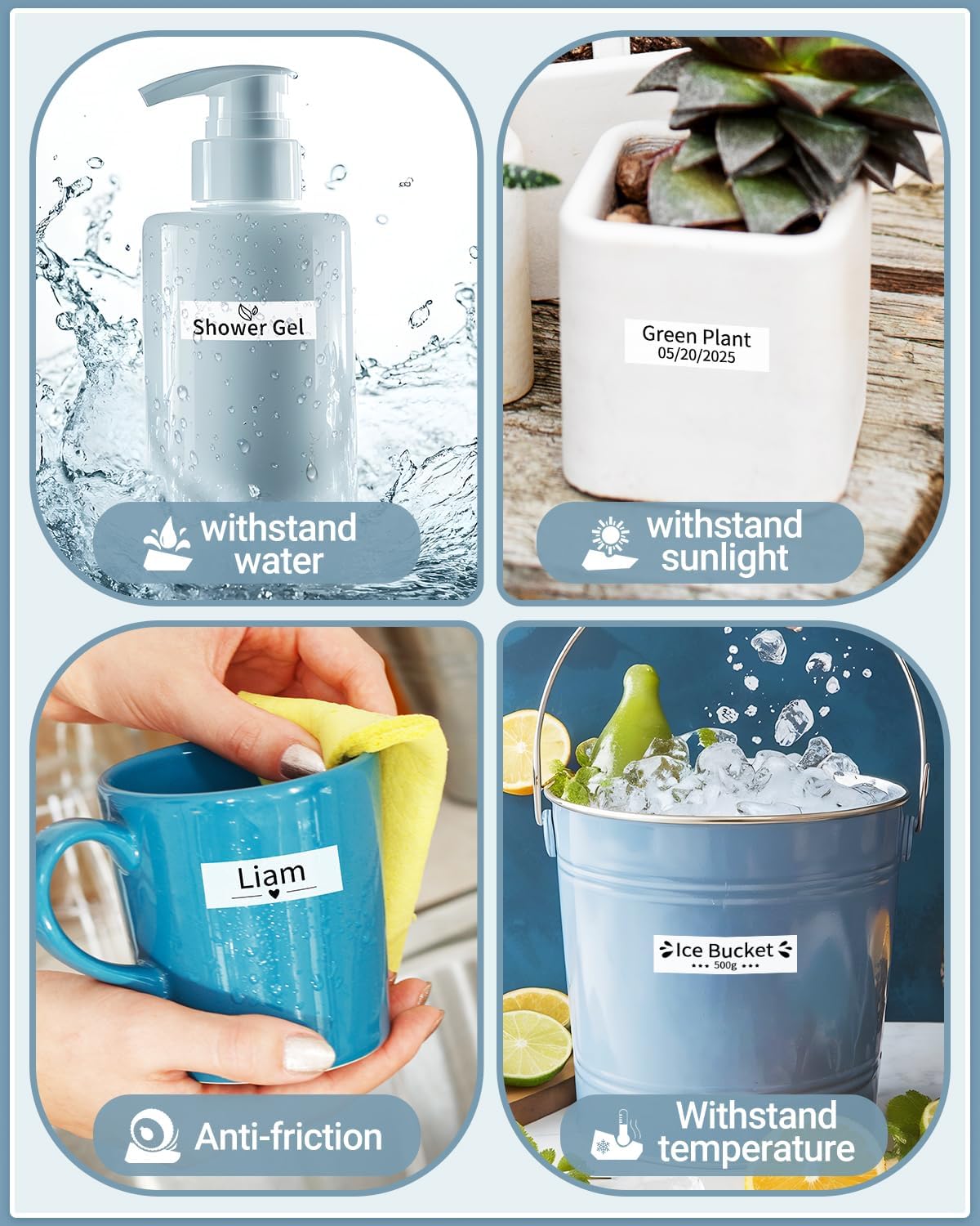 Markdomain Replace for P Touch Label Tape 18mm 0.7 White TZe241 Compatible with Brother Label Maker Tape 18mm 3/4 inch TZe TZ TZe241 for Brother P-Touch PTD400 PTD410 PTD600 PTD610BT, 5-Pack - Image 6