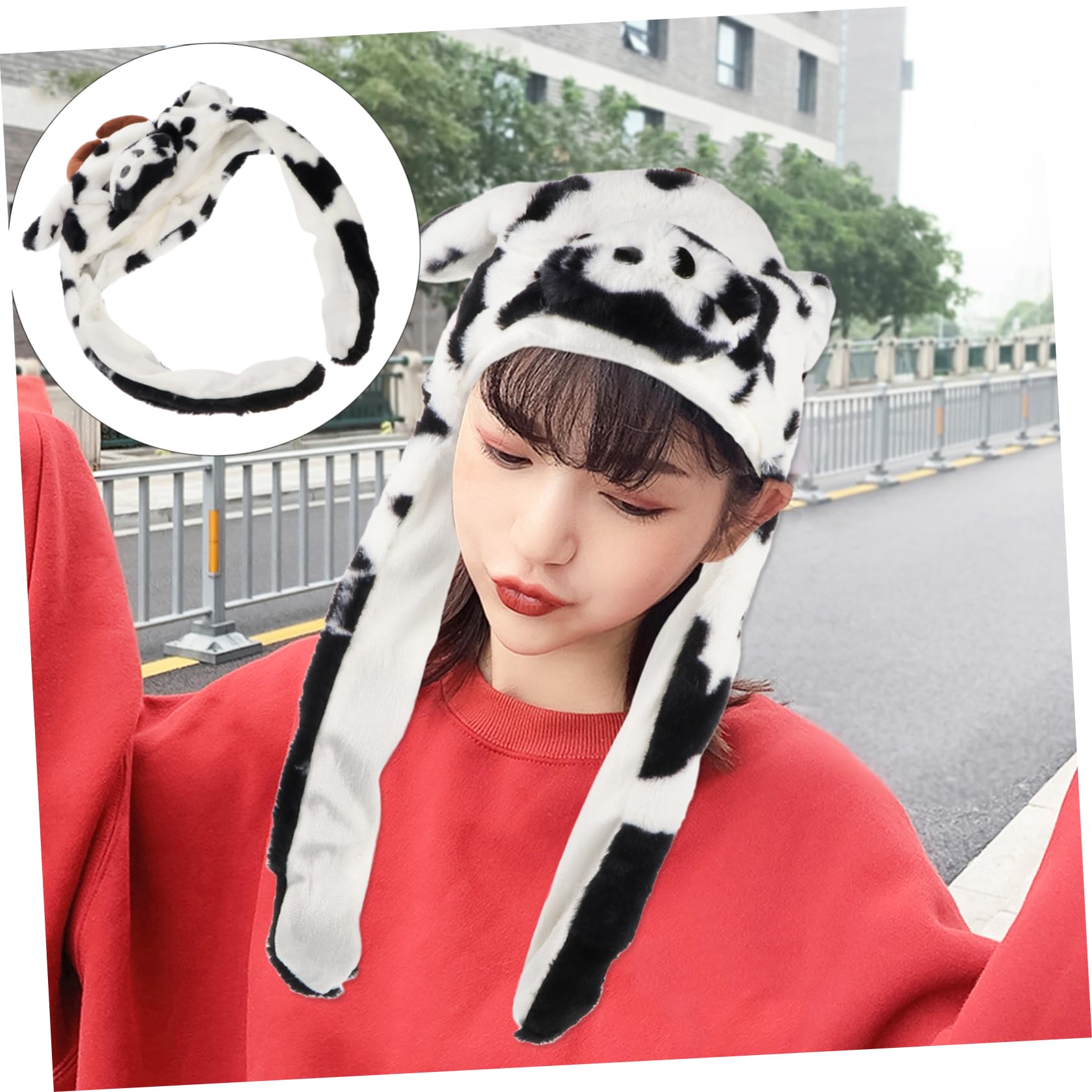 MAGICLULU 3 Piezas sombrero de vaca brillante sombrero con forma de vaca de felpa con animales sintéticos de fiesta con diseño de animales gorras adorable gorra de fiesta