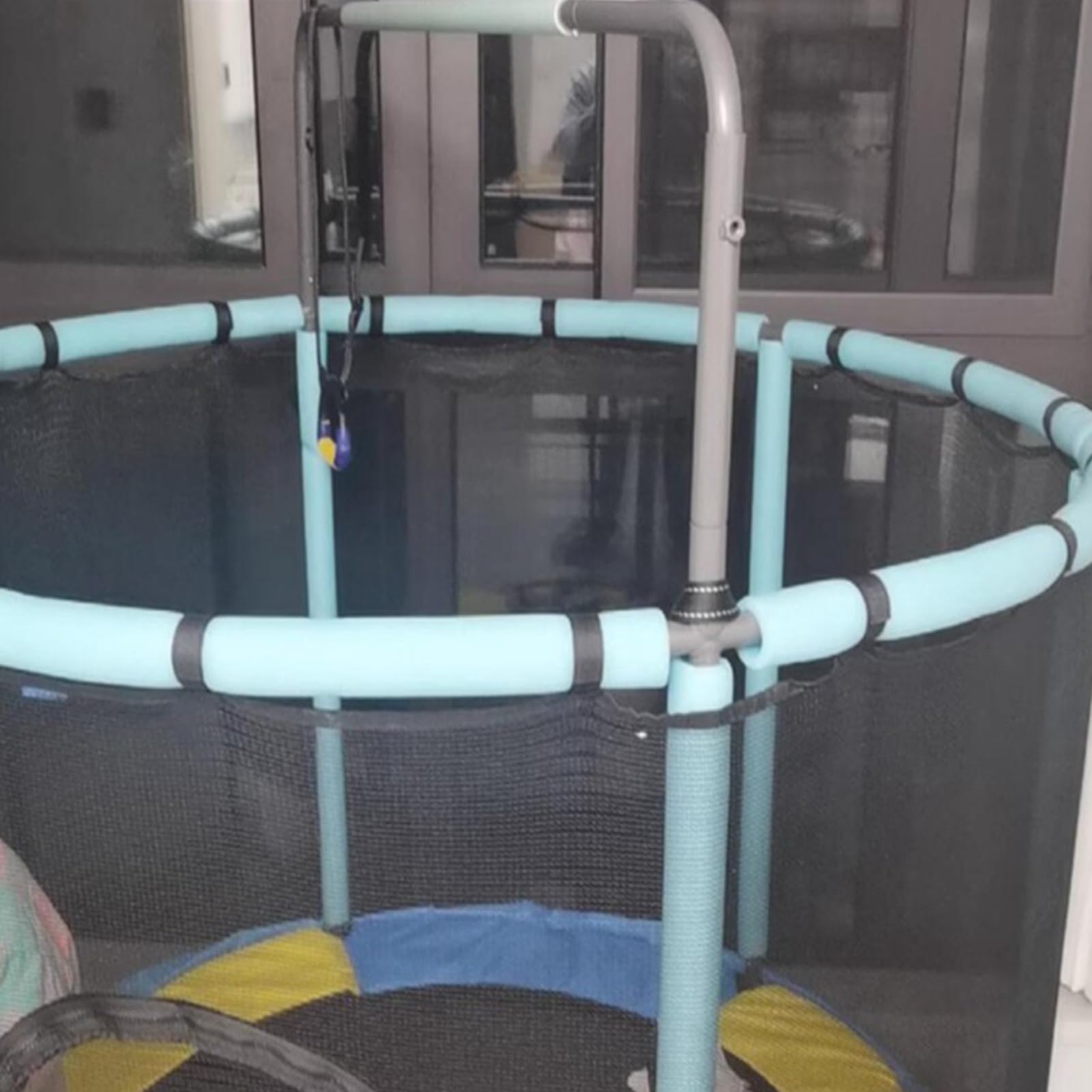 Zamiennik siatki zabezpieczającej do trampoliny dla dzieci, trwała, odporna na rozdarcie siatka z tworzywa PP, do trampolin 122, 152 cm, niezbędne akcesoria do bezpiecznej zabawy