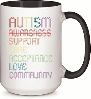 Autism Awareness Gift Support Care Acceptance Love Community Autism People Gifts 11oz 15oz Inner Color Accent Mug