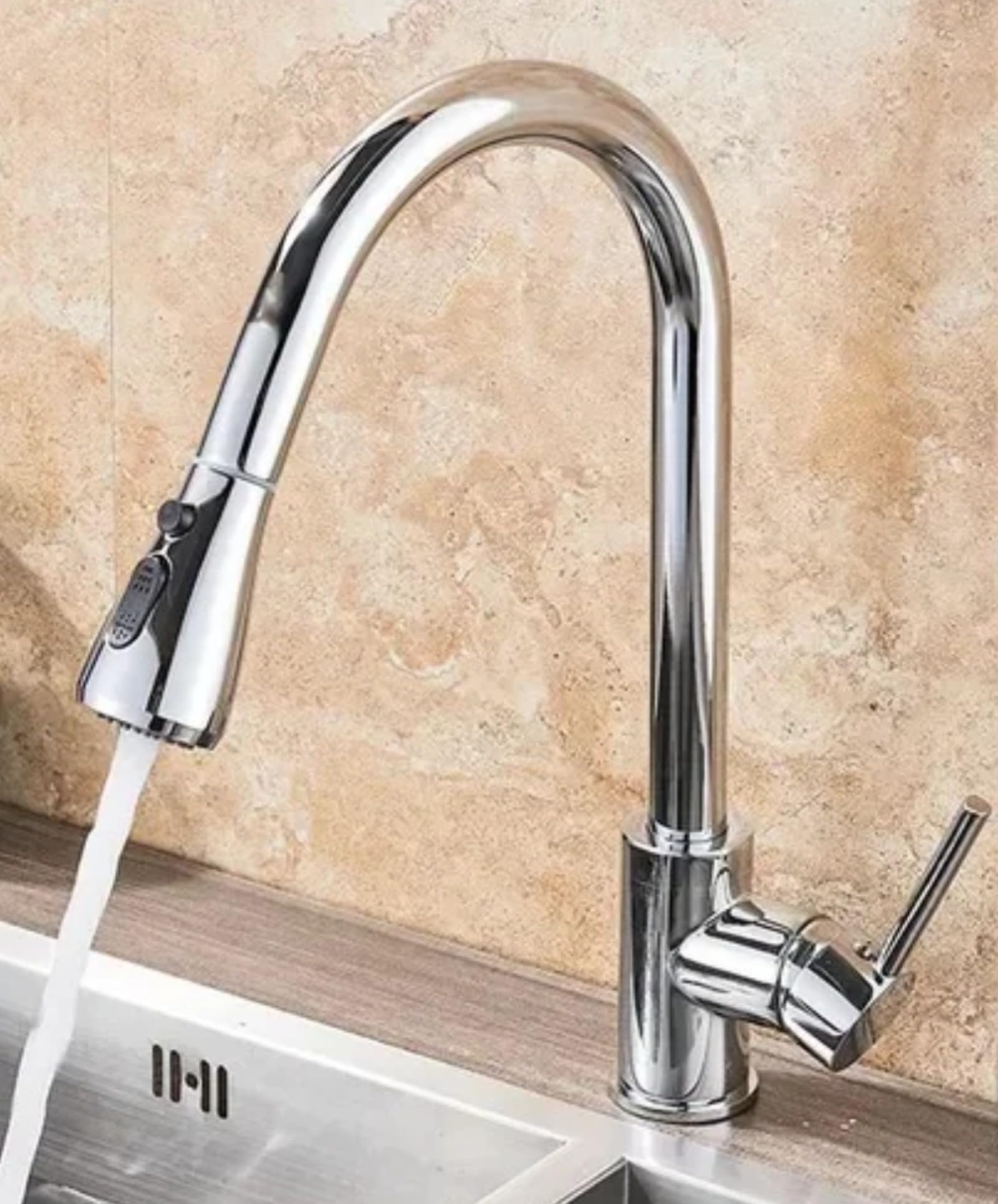 Robinet de cuisine flexible avec douchette pour préparer de bons repas en famille