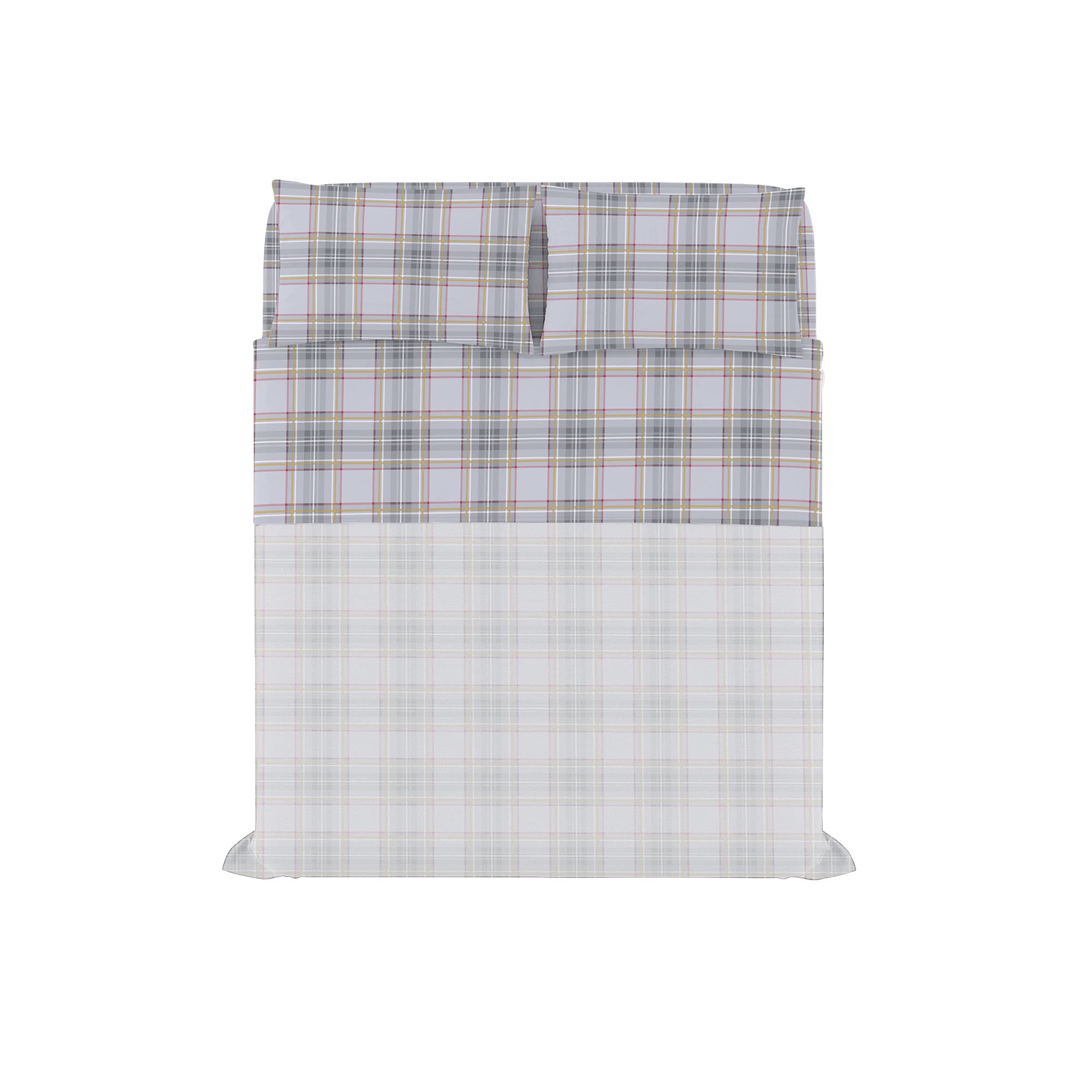 Italian Bed Linen Pełne łóżko Atena Bawełna, EDI CZERWONY/Żółty, Dwuosobowy