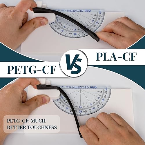 Miniatura 2 de PETG-CF - Filamento PETG de fibra de carbono de 0.069 pulgadas, compatible con impresora 3D Bambu FDM, 1 carrete de 2.2 lbs, verde pavo real