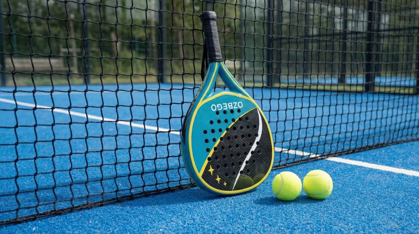 3K Carbon Diamond Padelschläger – Vollcarbon mit EVA-Kern, ca. 360 g – inkl. Tasche, 2 Overgrips & Schutzfolie – Für ambitionierte Spieler