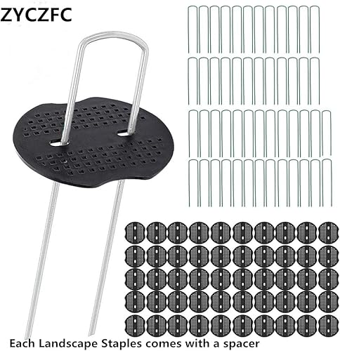 Miniatura 8 de 30 estacas de jardín de 8 pulgadas de diámetro de 0.157in con 30 estacas de jardín galvanizadas en forma de U para instalación de estacas de césped