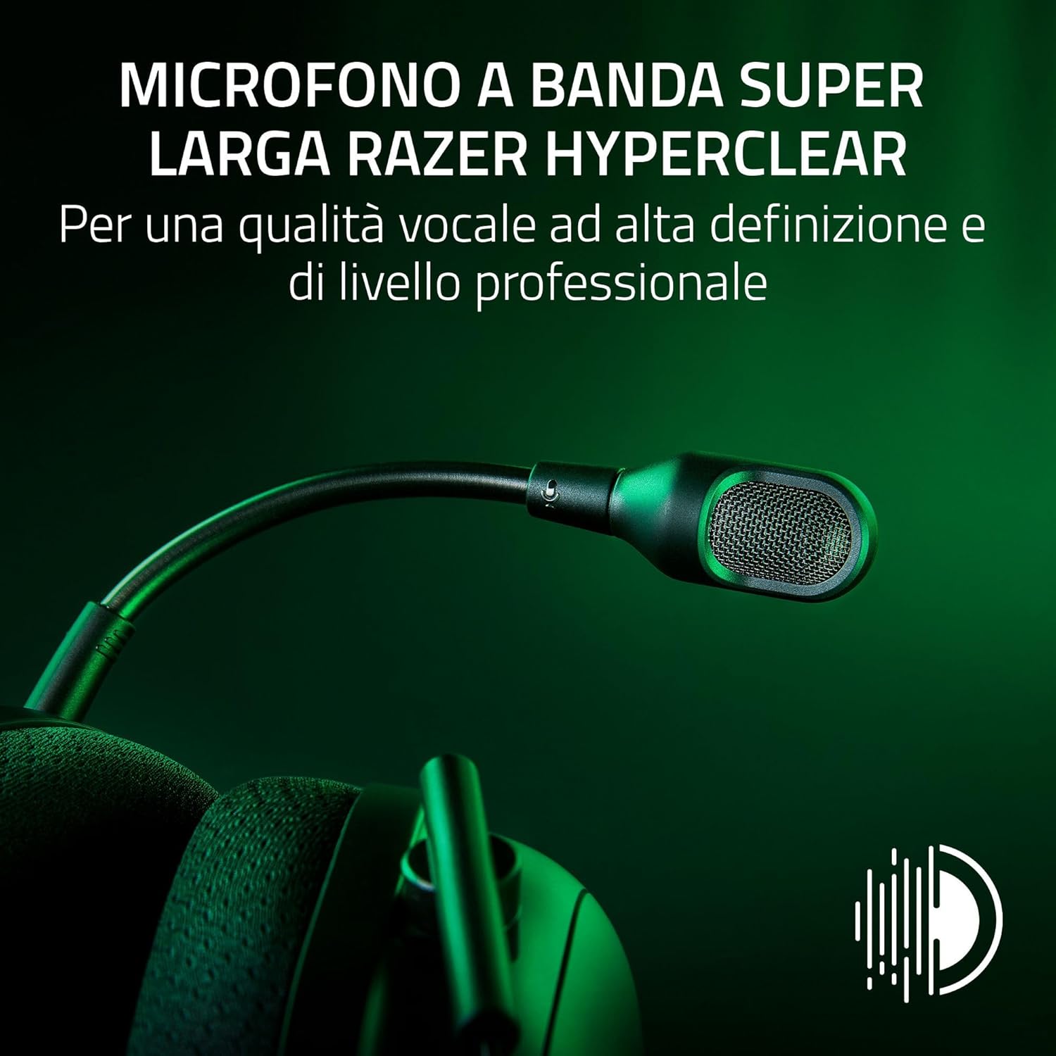 Razer BlackShark V2 Pro - Cuffie wireless da esports (Microfono a banda super larga HyperClear, Driver TriForce in Titanio da 50 mm, Tecnologia HyperSpeed Wireless) Negro BlackShark V2 Pro (2023) Nero - Immagine 2