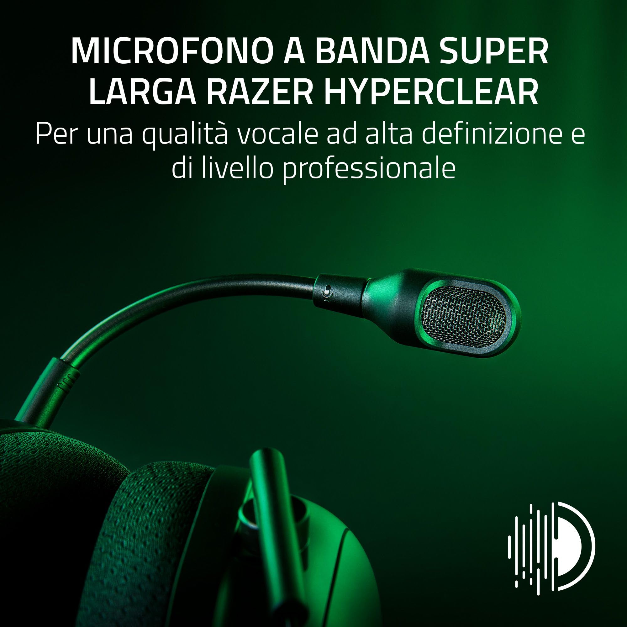 Razer Blackshark V2 Pro (Xbox) - Cuffia E-Sports Senza Fili per Xbox S|X e One (Membrane Triforce da 50mm, HyperSpeed Wireless 2,4 GHz, Microfono HyperClear staccabile) Nero