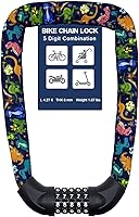 Vista 38 de NDakter Cerradura de cadena para bicicleta, combinación de 5 dígitos, resistente, antirrobo, cerradura de bicicleta de seguridad