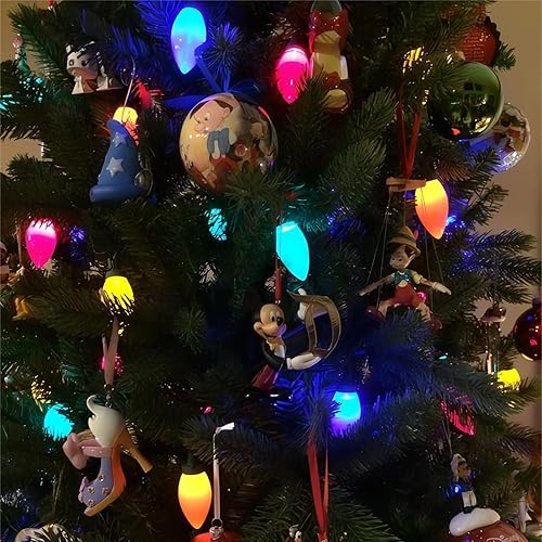 Miniatura 5 de Paquete de 25 bombillas LED C7 de repuesto de luces de Navidad, bombillas de Navidad multicolor de cerámica de 0.6 vatios regulables E12 bombillas