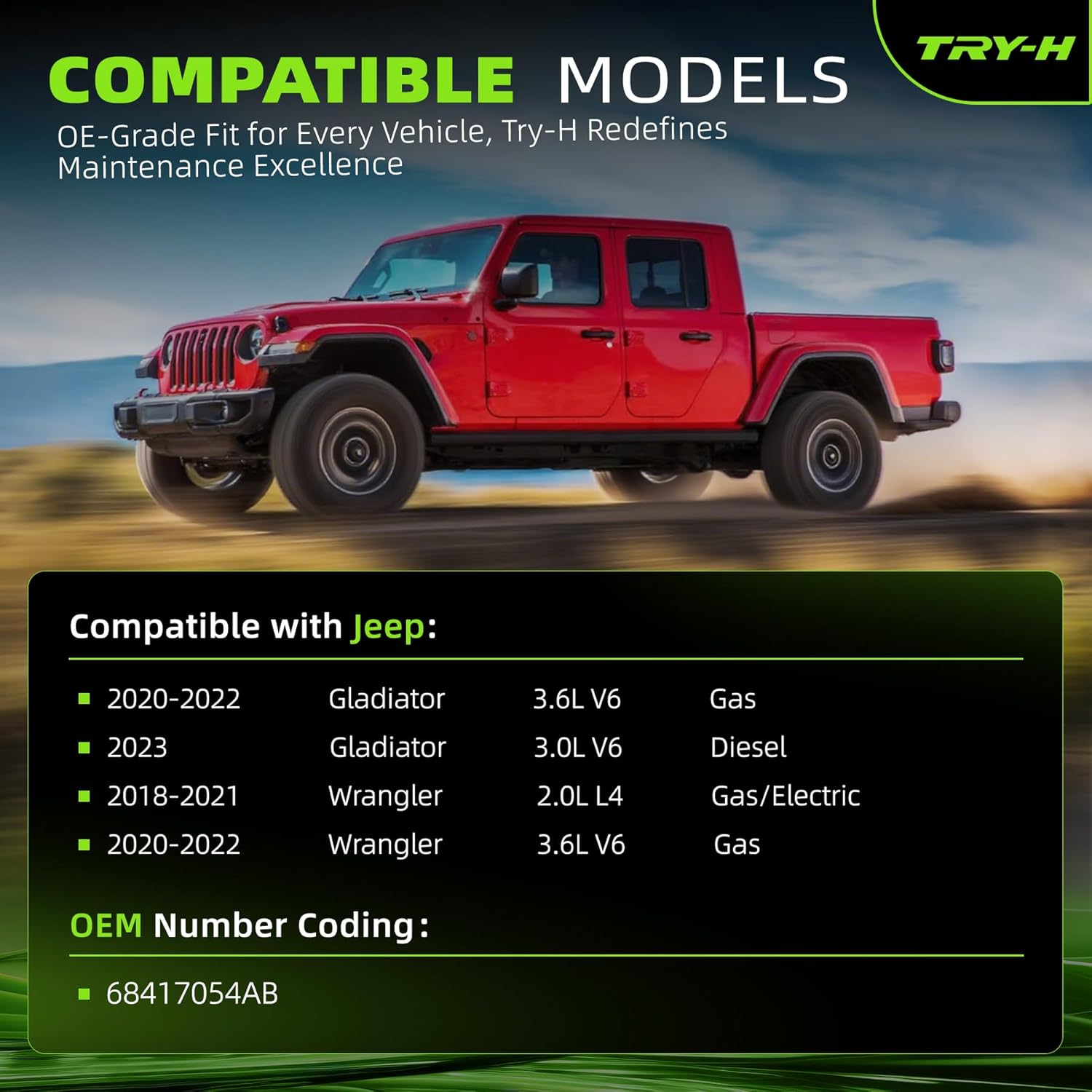 68417054AB Transmission Filter Kit Fit for 2020-2022 Jeep Gladiator Wrangler 3.6L V6 Gas 2023 Gladiator 3.0L V6 Diesel 2018-2021 Wrangler 2.0L L4 Gas/Electric Replace# 68417054AB