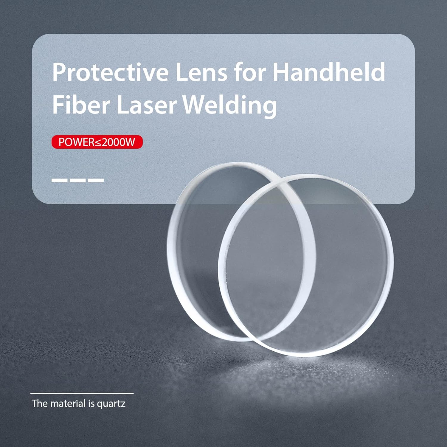 ZAC 5PCS Fiber Laser Welder Protective Lens Dia 18mm Thickness 2mm Quartz Laser Protective Lens for 1080nm Handheld Fiber Laser Welding Machine