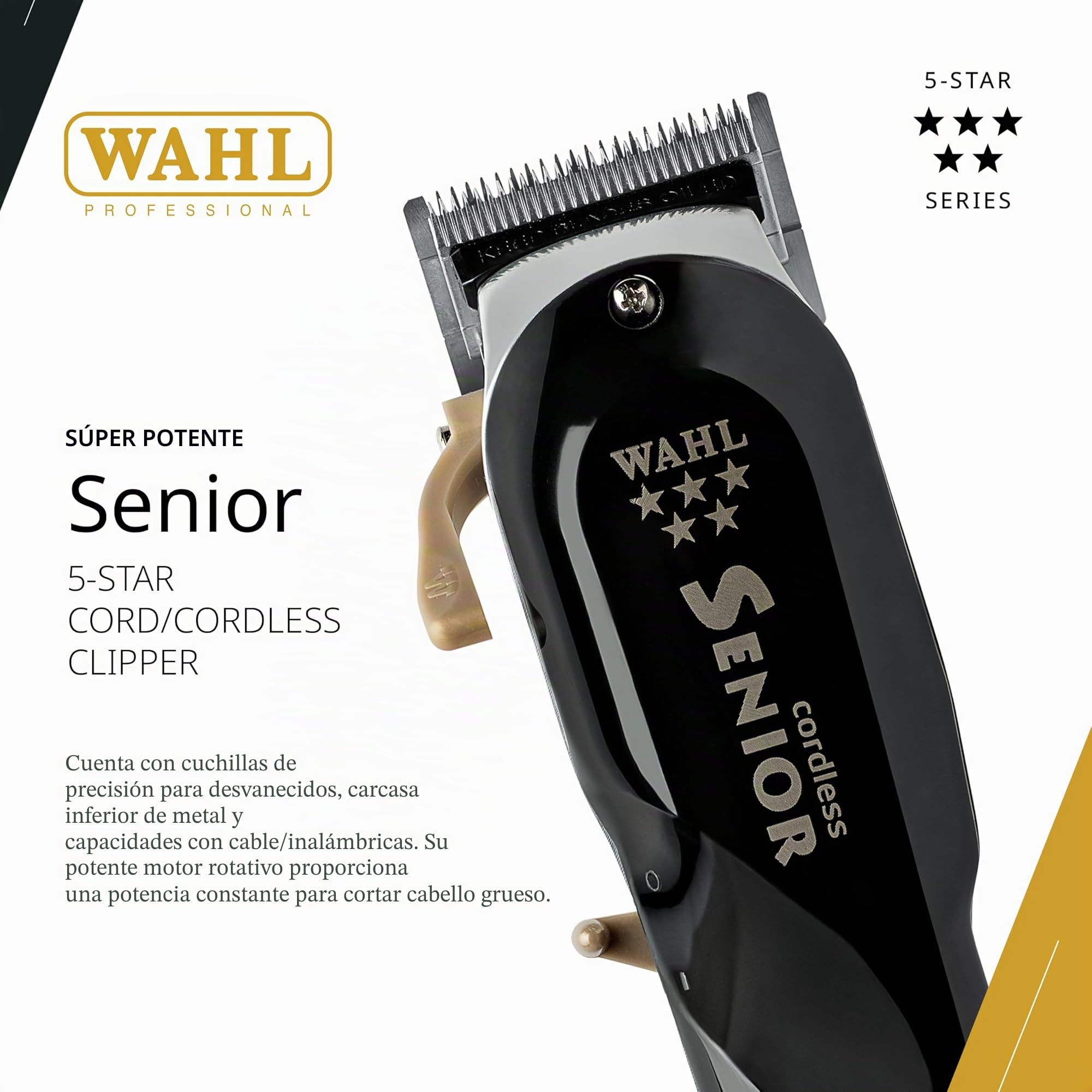 Wahl 8504-400 Cordless Senior Professional 5 Star Series, Unisex adulto.