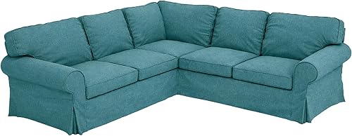 Miniatura 20 de Funda de repuesto para sofá UPPLAND resistente hecha compatible con funda de sofá IKEA UPPLAND 3 de tres plazas, color beige (poliéster) Uppland