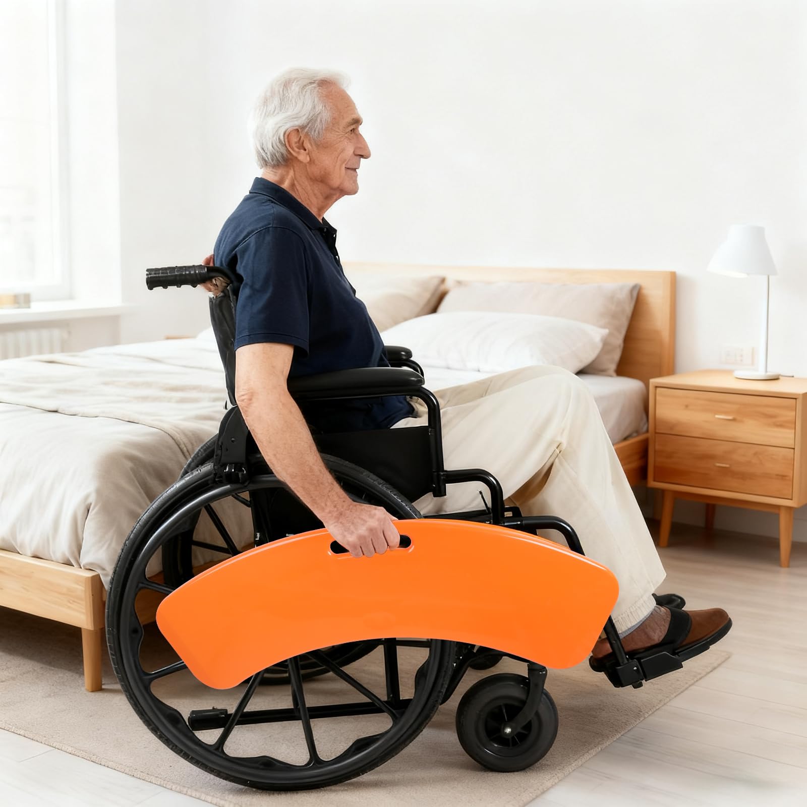 EXLECO Transferbrett, Rutschbrett für Rollstuhlfahrer 150 Kg, Patientenlifter Transferhilfen, Badewannen Einstiegshilfe für Behinderten Hilfsmittel, Transfer von Patienten aus dem Rollstuhl ins Bett