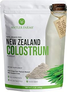 Antler Farms 100% Pure New Zealand Colostrum, 30 Servings, 1 lb - Grass Fed, Pasture Raised, Clean Sourced, Cold Processed, Undiluted, High IgG Content
