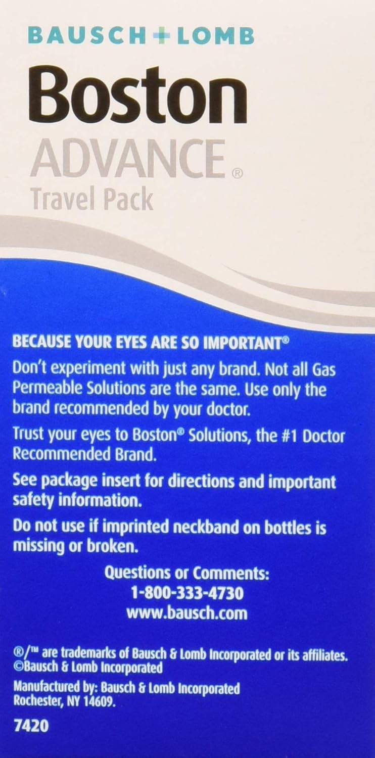 Bausch & Lomb Boston Advance Formula Travel Pack ( 3 pack) : Health & Household