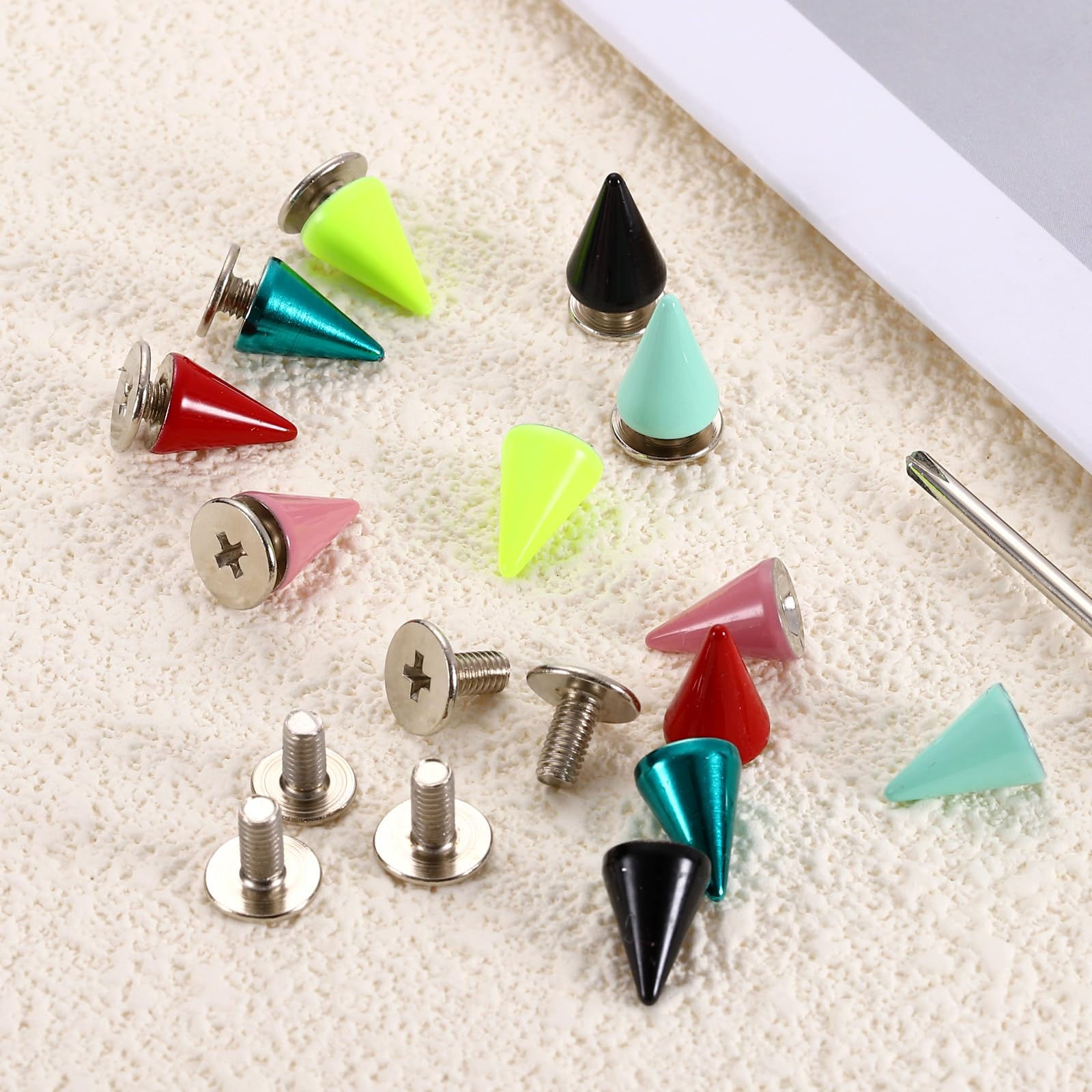 50 Pièces 7X10Mm Balle Rivets Cône Goujons Et Pointes Vêtements