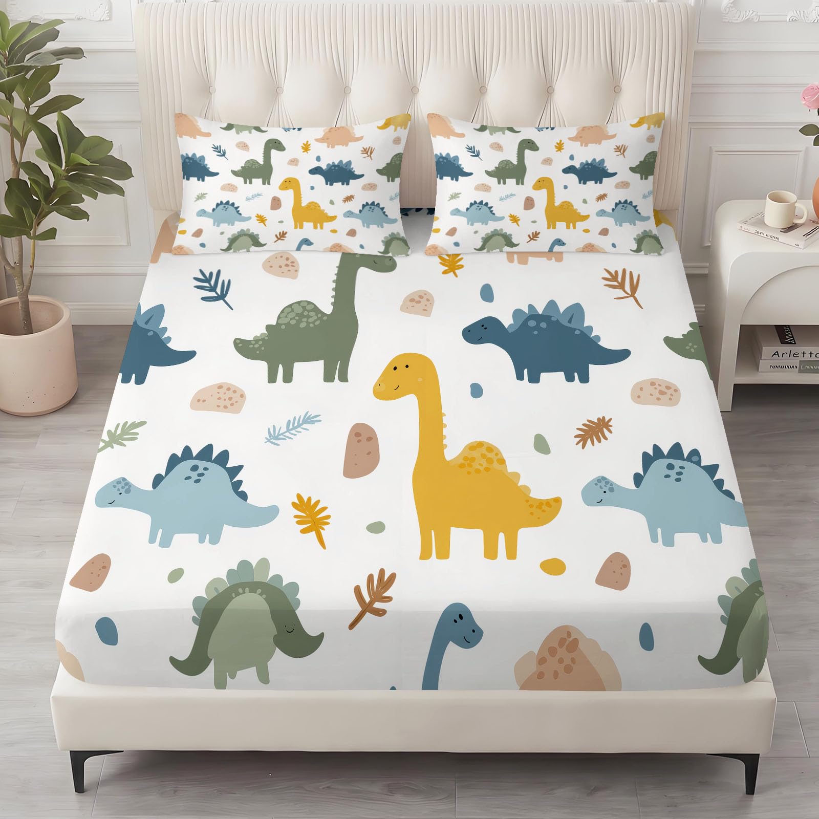 Prześcieradło z gumką Cartoon Animals 160 x 200 cm Pokrowiec na materac