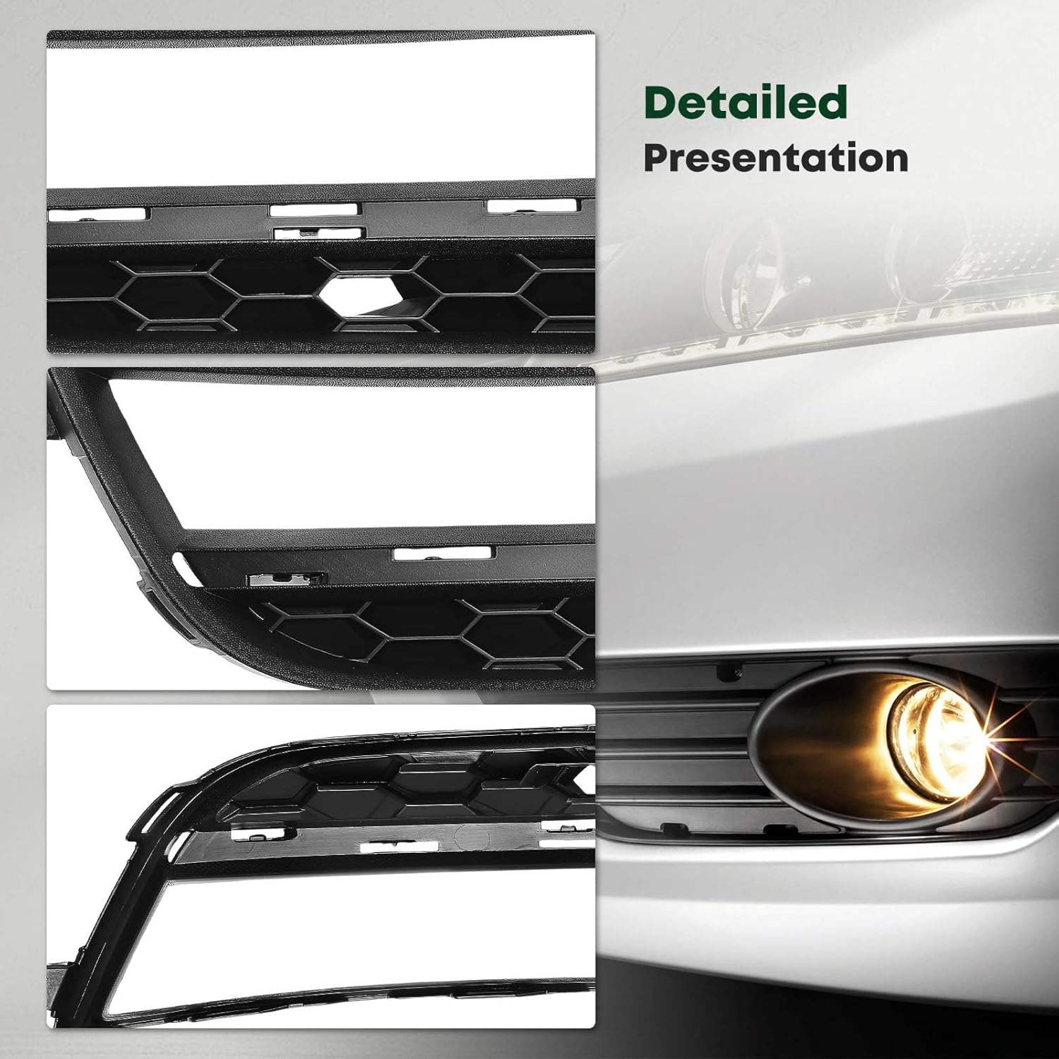 YHTAUTO Fog Light Bezel Fits Volkswagen Passat 2012-2015 Front Bumper Fog Light Cover Trim Right Passenger Side