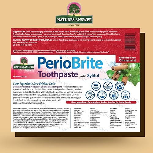 Miniatura 2 de De Nature's Answer, Periobrite, pasta dental natural, Total 1
