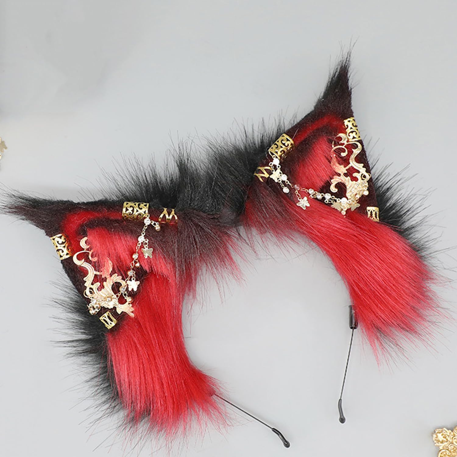 Faylay Women Fashion Cat Ear Headband Furry Cosplay Party Stylish Hairband Accessories (YWHH-HH), Large - Image 2