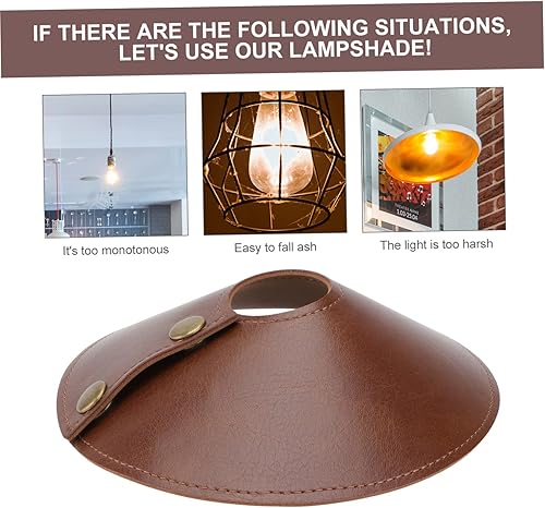 Miniatura 4 de Cabilock Lámpara de araña para tienda de campaña, pantalla marrón, vaquero, rústica, decoración del hogar, lámpara de mesa, mesitas de noche de